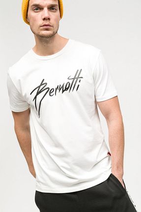 تیشرت سفید مردانه رگولار BERNOTTİ79 - کد 144084612