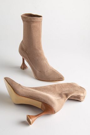بوت / نیم بوت بژ زنانه پارچه ای Munshoes - کد 364802716