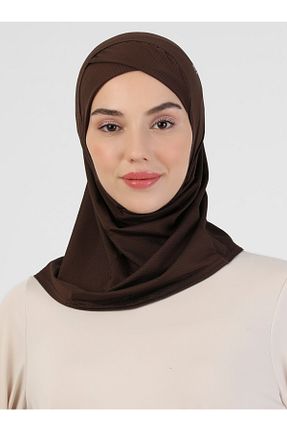کلاه شنای حجاب قهوه ای زنانه Ecardin - کد 364780660