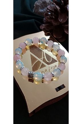 دستبند جواهر رنگی زنانه سنگ طبیعی AGAFYA - کد 365582466