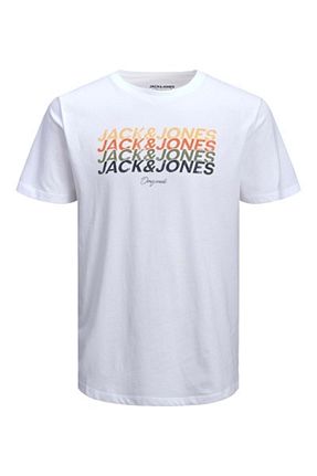 تیشرت سفید مردانه رگولار Jack & Jones - کد 364455230