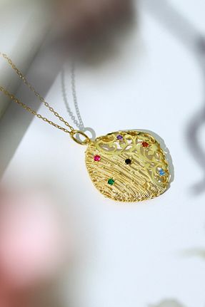 گردنبند نقره طلائی زنانه 925 عیار Tasarlatak - کد 291477880