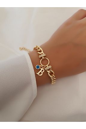 دستبند جواهر طلائی زنانه زیرکن Trendy Butik - کد 197226877