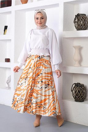دامن حجاب نارنجی زنانه رگولار benguen - کد 366485575