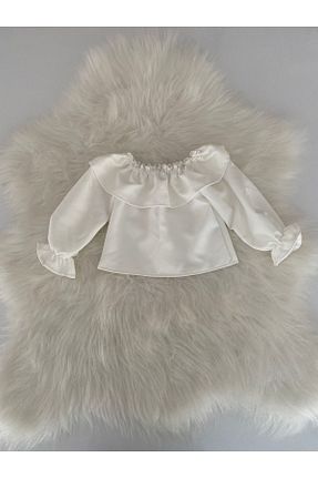 بلوز سفید بچه گانه ساده Moda Lina - کد 366530085