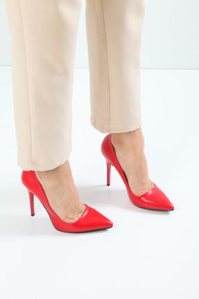 کفش استایلتو قرمز پاشنه نازک پاشنه بلند ( +10 cm) کد 366767622