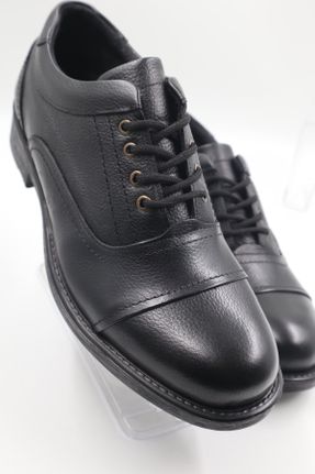 کفش کژوال مشکی مردانه چرم طبیعی پاشنه کوتاه ( 4 - 1 cm ) پاشنه ساده کد 177324263