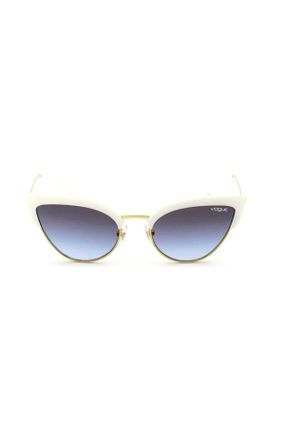 عینک آفتابی سفید زنانه ترکیبی سایه روشن گربه ای کد 6007424