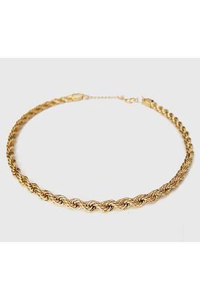گردنبند استیل ( فولاد ) طلائی زنانه استیل (فولاد) ŞULES - کد 365993599