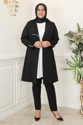 ست بالاتنه و پائین تنه حجاب مشکی زنانه رگولار Emsale - کد 366760957