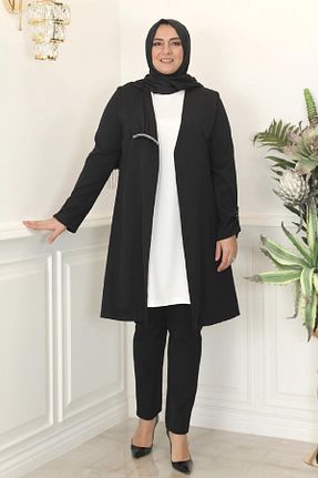 ست بالاتنه و پائین تنه حجاب مشکی زنانه رگولار Emsale - کد 366760957
