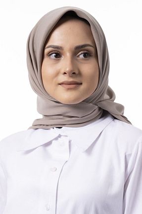 روسری قهوه ای کرپ Genel Markalar - کد 76329383