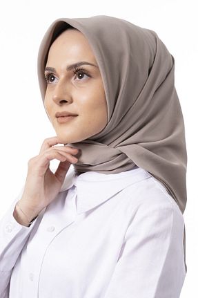 روسری قهوه ای کرپ Genel Markalar - کد 76329383