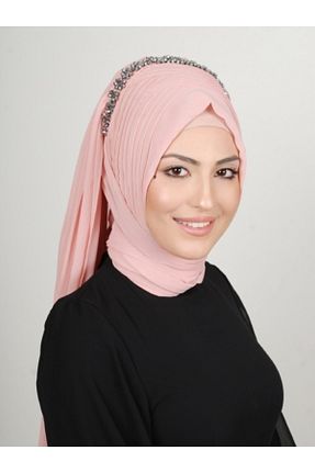 روسری صورتی شیفون Yasmin S