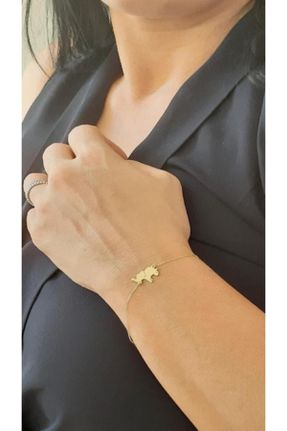 دستبند نقره طلائی زنانه کد 77133430