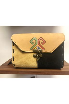 کیف دوشی زرد زنانه چرم خالص boutique venüs - کد 93646976