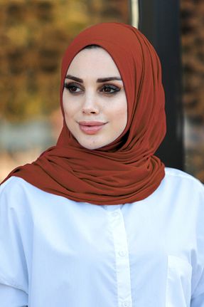 شال نارنجی زنانه پنبه ای Nacar - کد 87712459