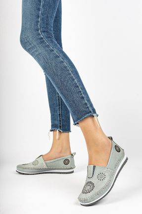 کفش کژوال آبی زنانه چرم طبیعی پاشنه کوتاه ( 4 - 1 cm ) پاشنه ساده کد 366491961