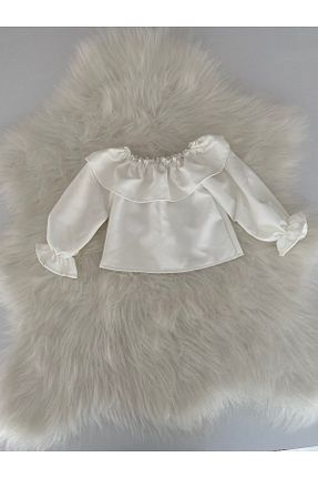 بلوز سفید بچه گانه ساده Moda Lina - کد 366530085