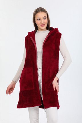 جلیقه زرشکی زنانه رگولار MODA VUSLAT - کد 167631171