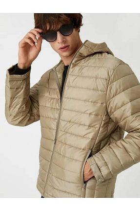 کاپشن بژ مردانه رگولار Koton - کد 358871043