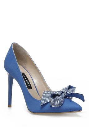 کفش پاشنه بلند کلاسیک آبی زنانه پاشنه نازک پاشنه بلند ( +10 cm) کد 366597623
