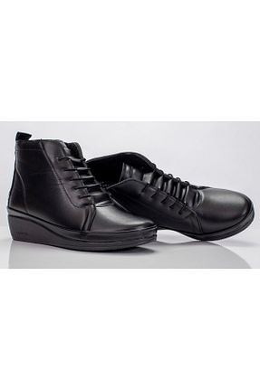 بوت / نیم بوت مشکی زنانه چرم مصنوعی ERN SHOES - کد 368074650