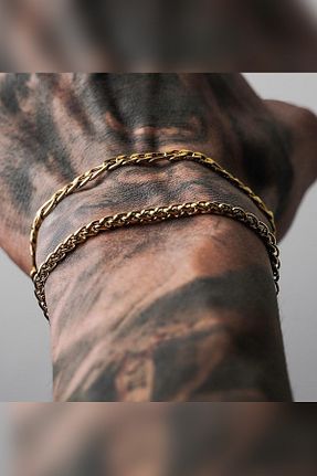 دستبند استیل (فولاد) طلائی زنانه استیل ضد زنگ The Collection - کد 367029899