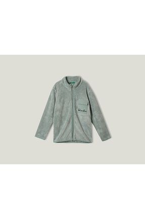 سوئیشرت سبز بچه گانه ساده United Colors of Benetton - کد 368311398
