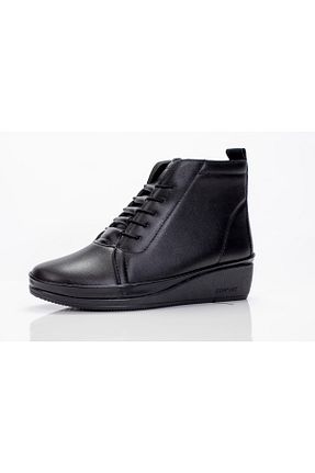 بوت / نیم بوت مشکی زنانه چرم مصنوعی ERN SHOES - کد 368074650
