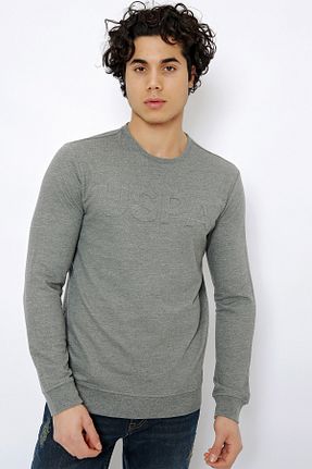 سوئیشرت طوسی مردانه ساده U.S. Polo Assn. - کد 368404330