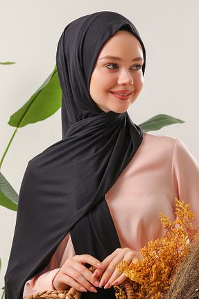 شال مشکی زنانه پنبه ای Melodi Scarf - کد 368975664