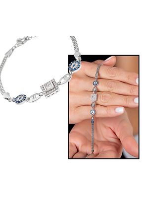 دستبند نقره طوسی زنانه 925 عیار Tesbihname - کد 62337102