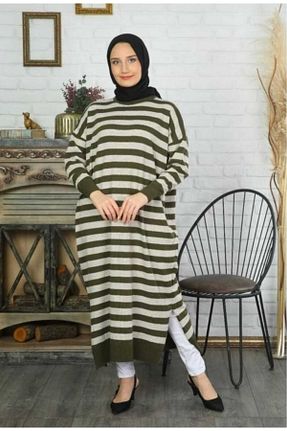 تونیک حجاب خاکی زنانه تریکو MODAMÜNASİP - کد 368462952