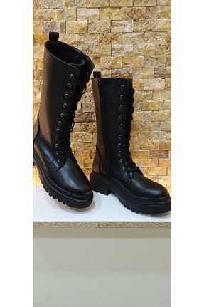 بوت / نیم بوت مشکی زنانه چرم مصنوعی MONAROSA - کد 368648758