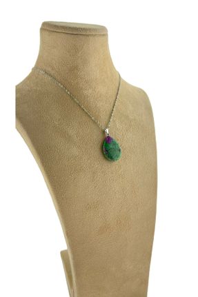 گردنبند جواهر سبز زنانه سنگی کد 368809981