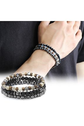 دستبند جواهر نارنجی زنانه سنگ طبیعی Tesbihname - کد 47305305