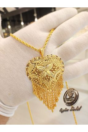 گردنبند جواهر طلائی زنانه روکش طلا کد 368433791