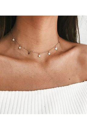 گردنبند جواهر طلائی زنانه اکریلیک Ey - کد 368922367