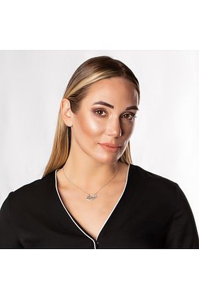 گردنبند نقره سفید زنانه 925 عیار Tesbihname - کد 48159500