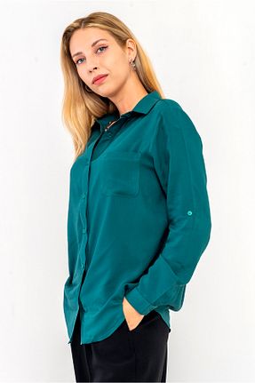 پیراهن سبز زنانه رگولار Bold & Young - کد 369334191