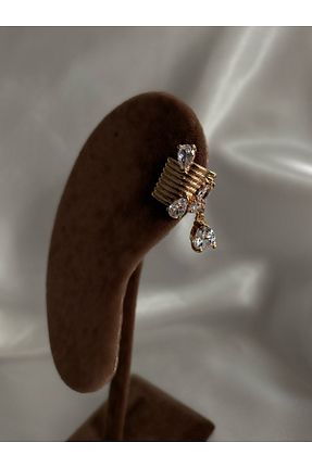 گوشواره غضروفی جواهر طلائی زنانه برنجی Pinery Jewels - کد 369335224