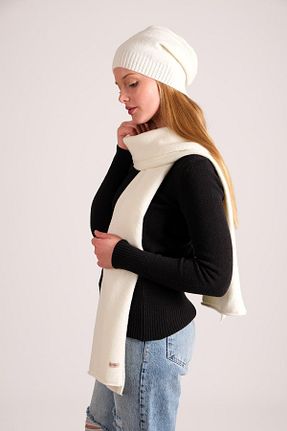 ست شال گردن و کلاه پشمی نباتی زنانه اکریلیک CHUBA - کد 369349513