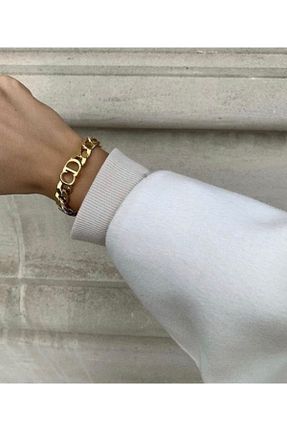 دستبند استیل (فولاد) طلائی زنانه استیل (فولاد) Filizce butik - کد 369818687