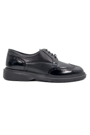 کفش کلاسیک مشکی مردانه چرم طبیعی پاشنه کوتاه ( 4 - 1 cm ) پاشنه ضخیم کد 369822624