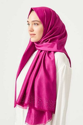 شال صورتی زنانه ابریشم Imannoor - کد 370523451
