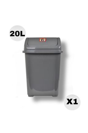 سطل زباله طوسی پلاستیک 20 L کد 366467590