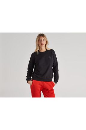 سوئیشرت مشکی زنانه ساده United Colors of Benetton - کد 370479418
