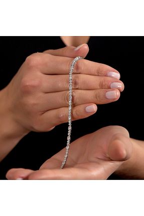 دستبند نقره سفید زنانه 925 عیار Okyanus Silver - کد 369642523