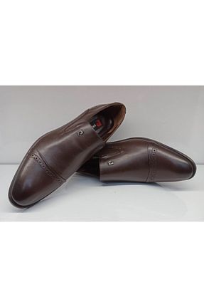 کفش کلاسیک قهوه ای مردانه چرم خالص Pierre Cardin - کد 76555836